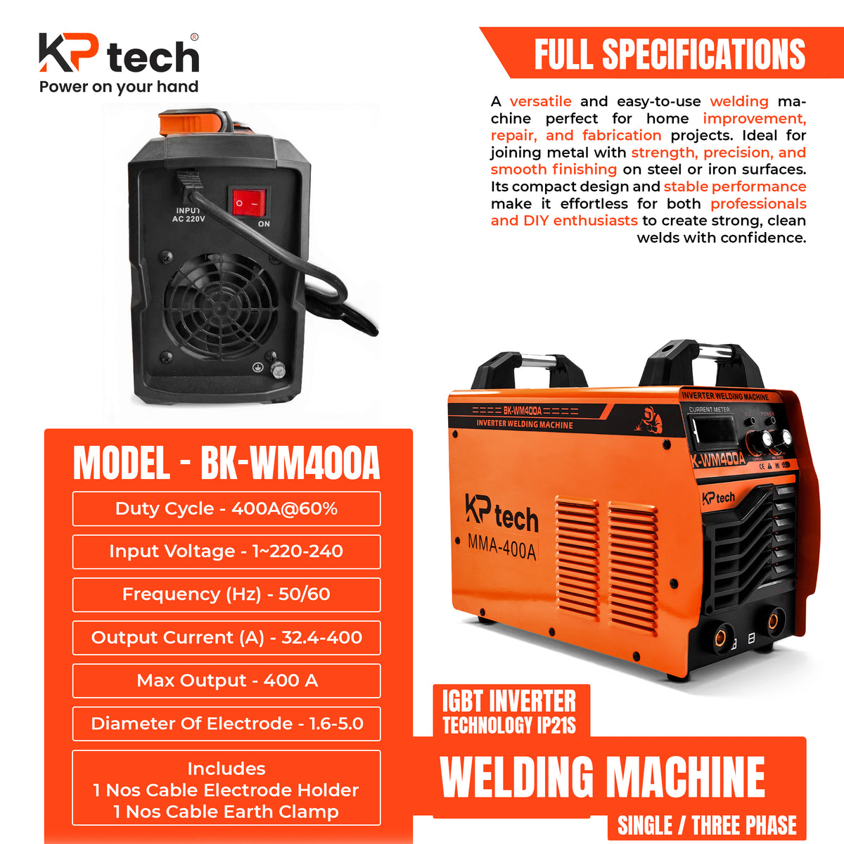 Welding Machine 400A | Three Phase | BK-WM400A