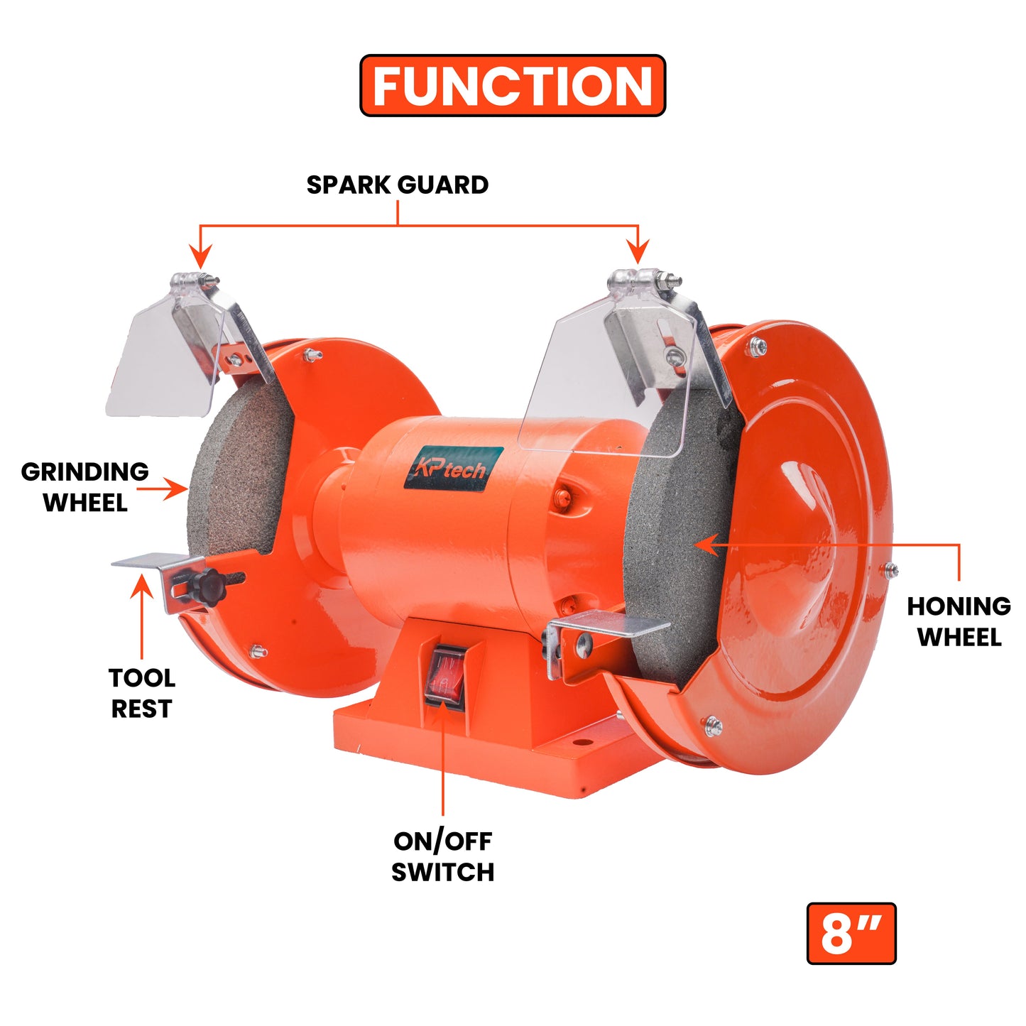 Bench grinder 350W | 2950 RPM