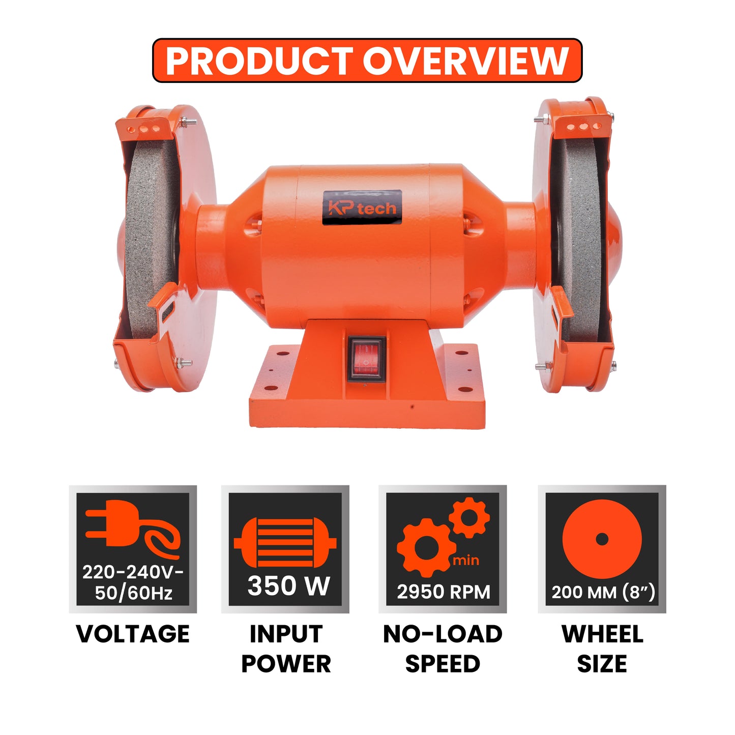 Bench grinder 350W | 2950 RPM