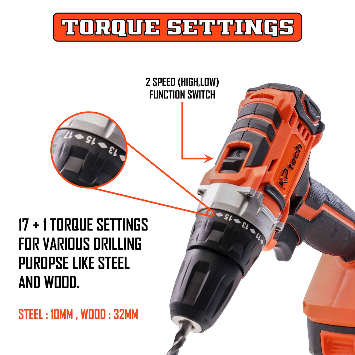 Cordless Drill 12V | 25NM Torque