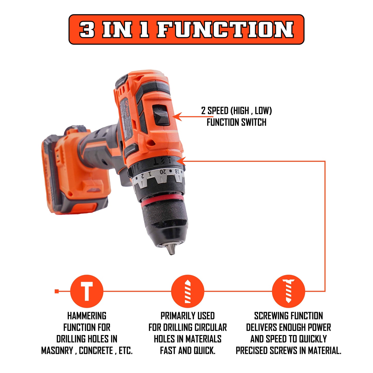 Cordless Drill 12V | 35NM Torque