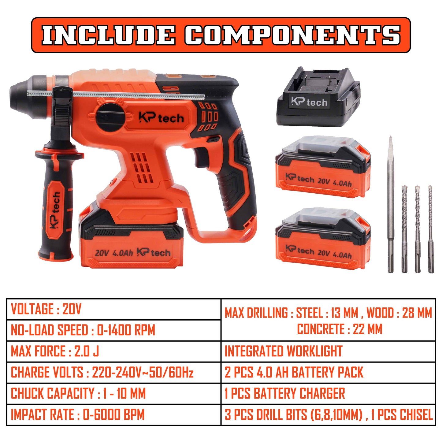 Cordless Rotary Hammer | 20V