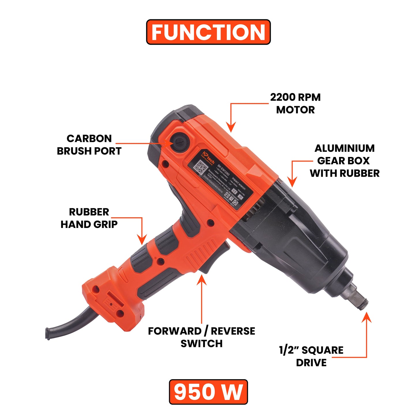 Impact wrench 950W