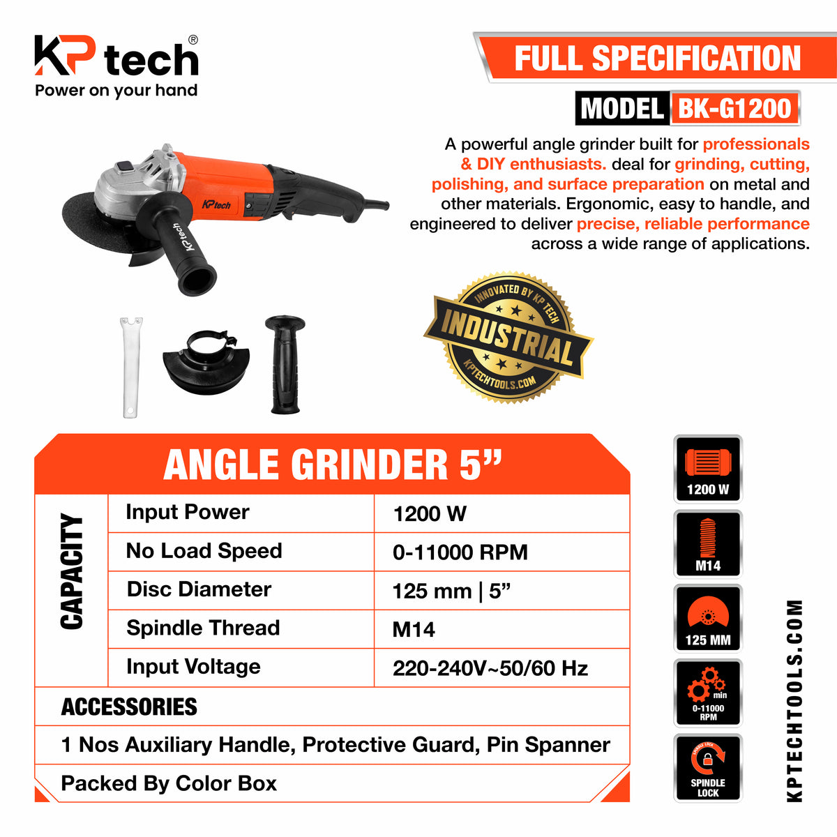 Angle Grinder 1200W BK-G1200