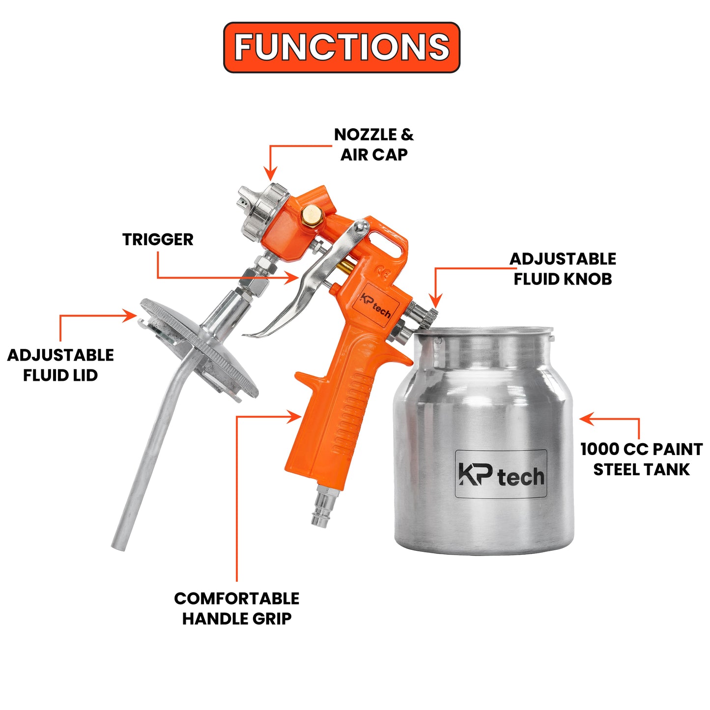 Air spray gun 1000cc