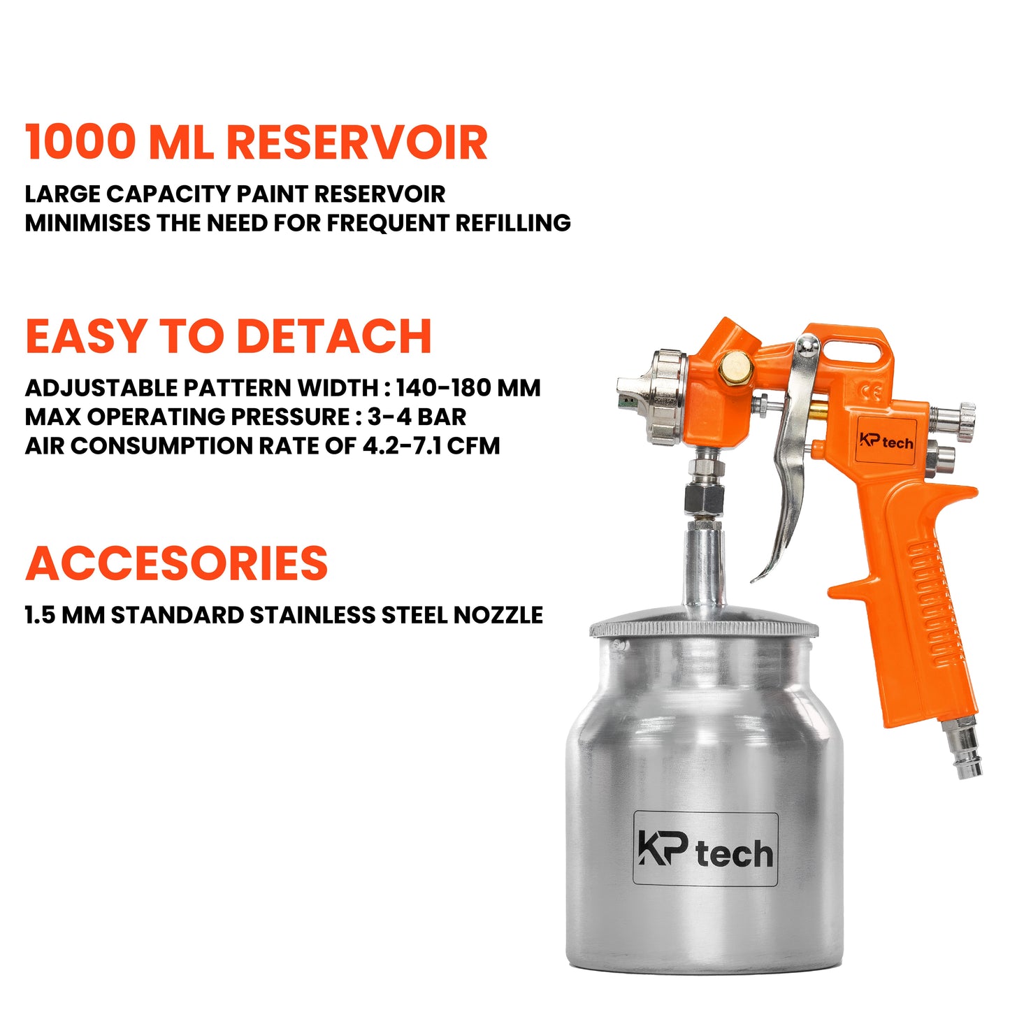 Air spray gun 1000cc