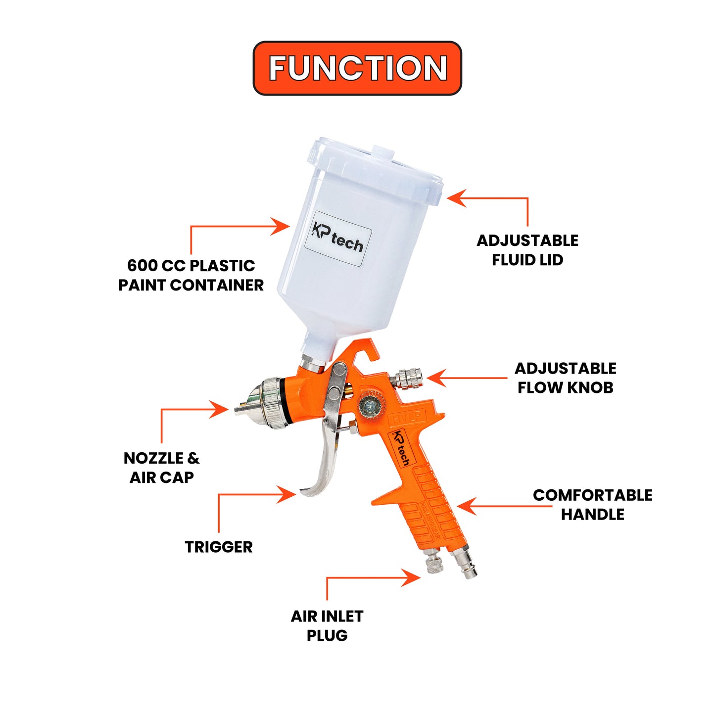 Air spray gun 600cc