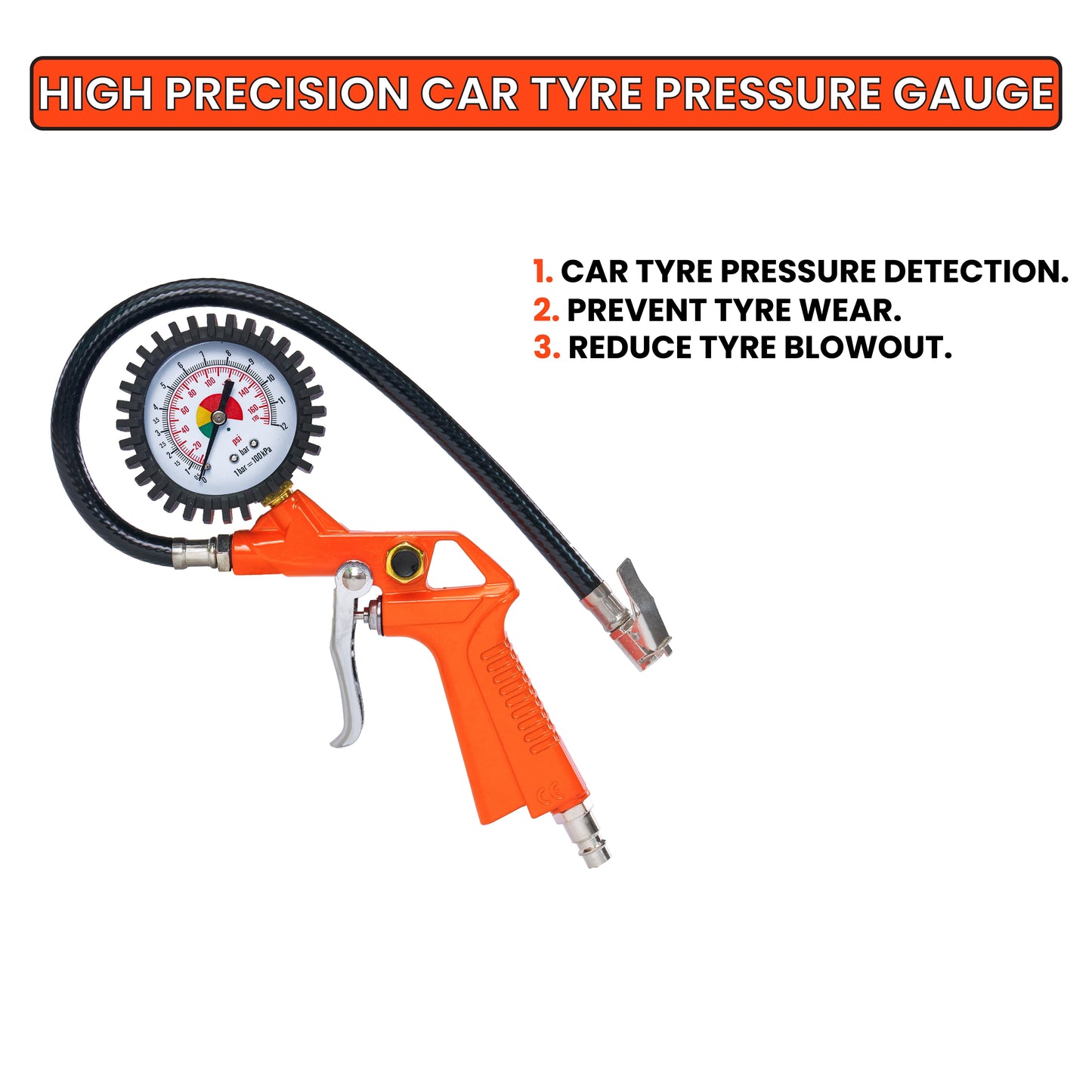 Air tire inflating gun | 12Bar(174PSI)
