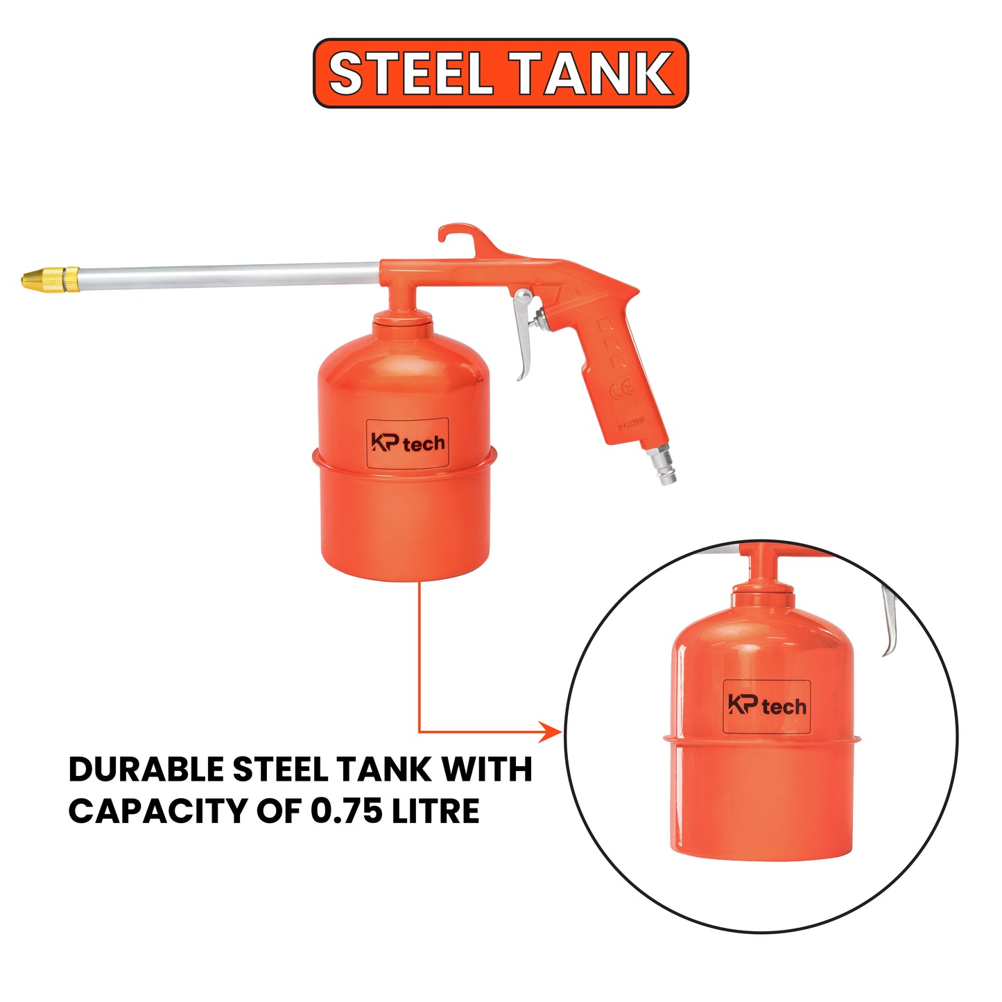 Air washing gun | 0.75L | 4bar pressure