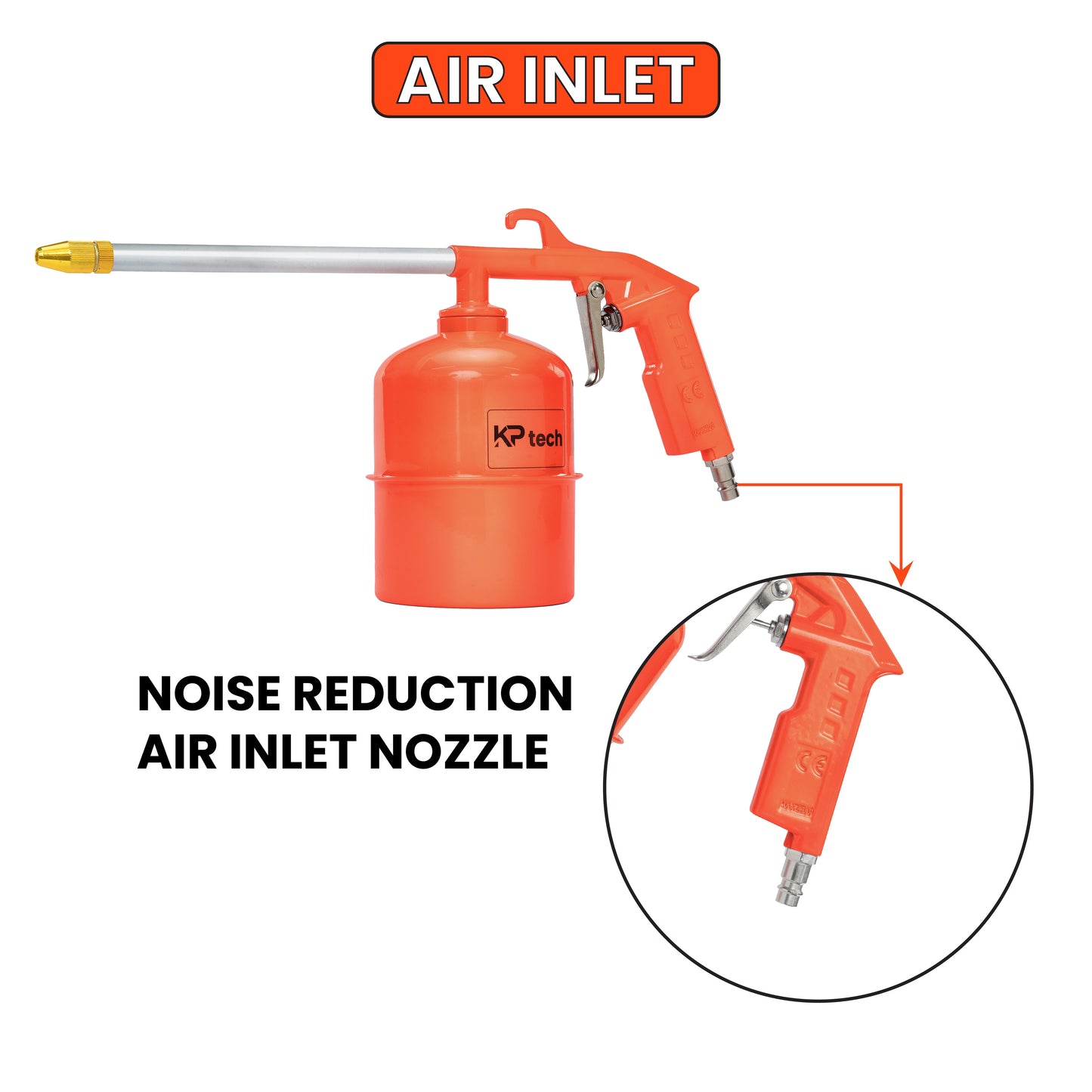 Air washing gun | 0.75L | 4bar pressure