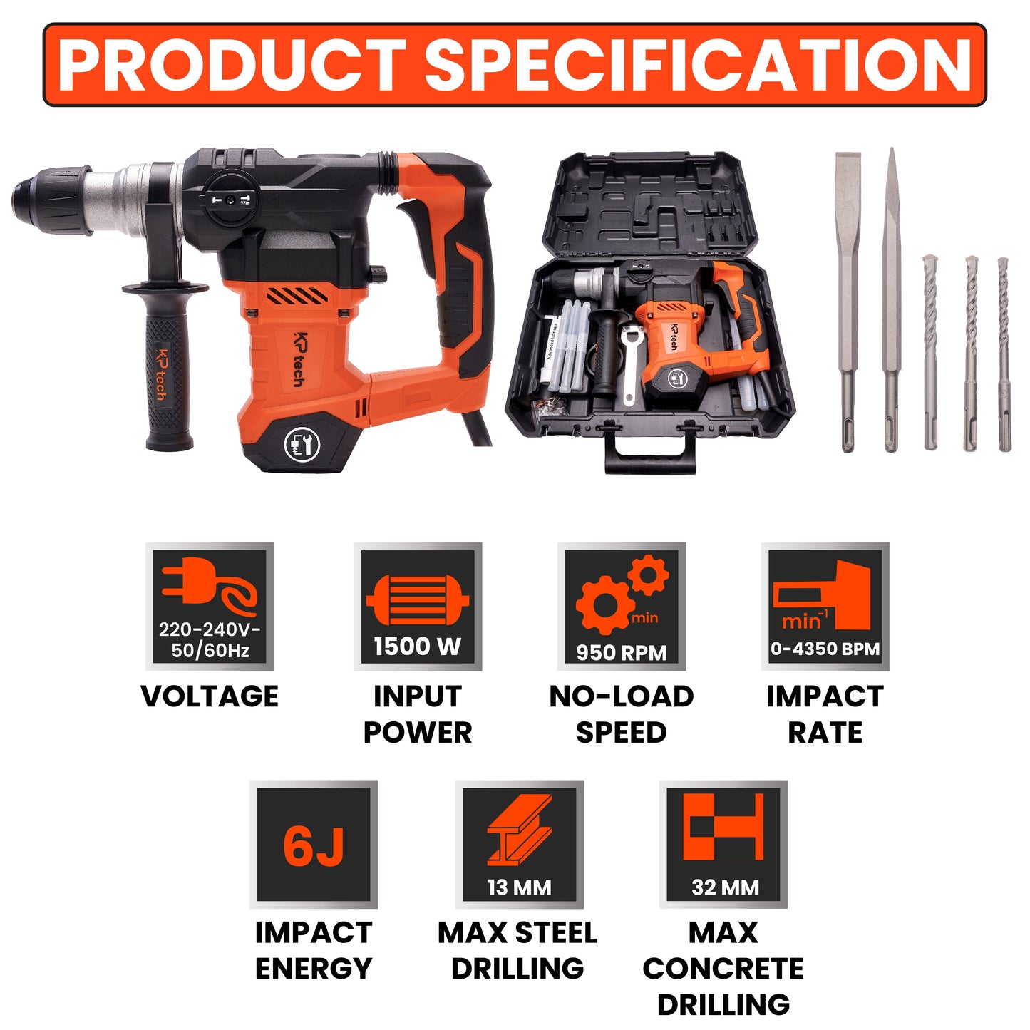 Rotary Hammer 1500W