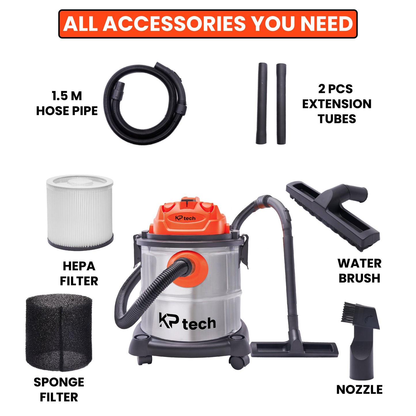 Vacuum Cleaner Wet & Dry 1200W | 20L