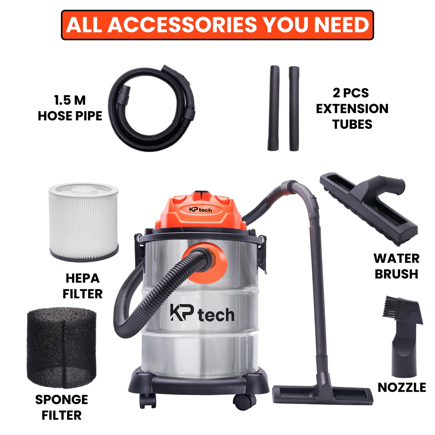 Vacuum Cleaner Wet & Dry 1200W | 25L