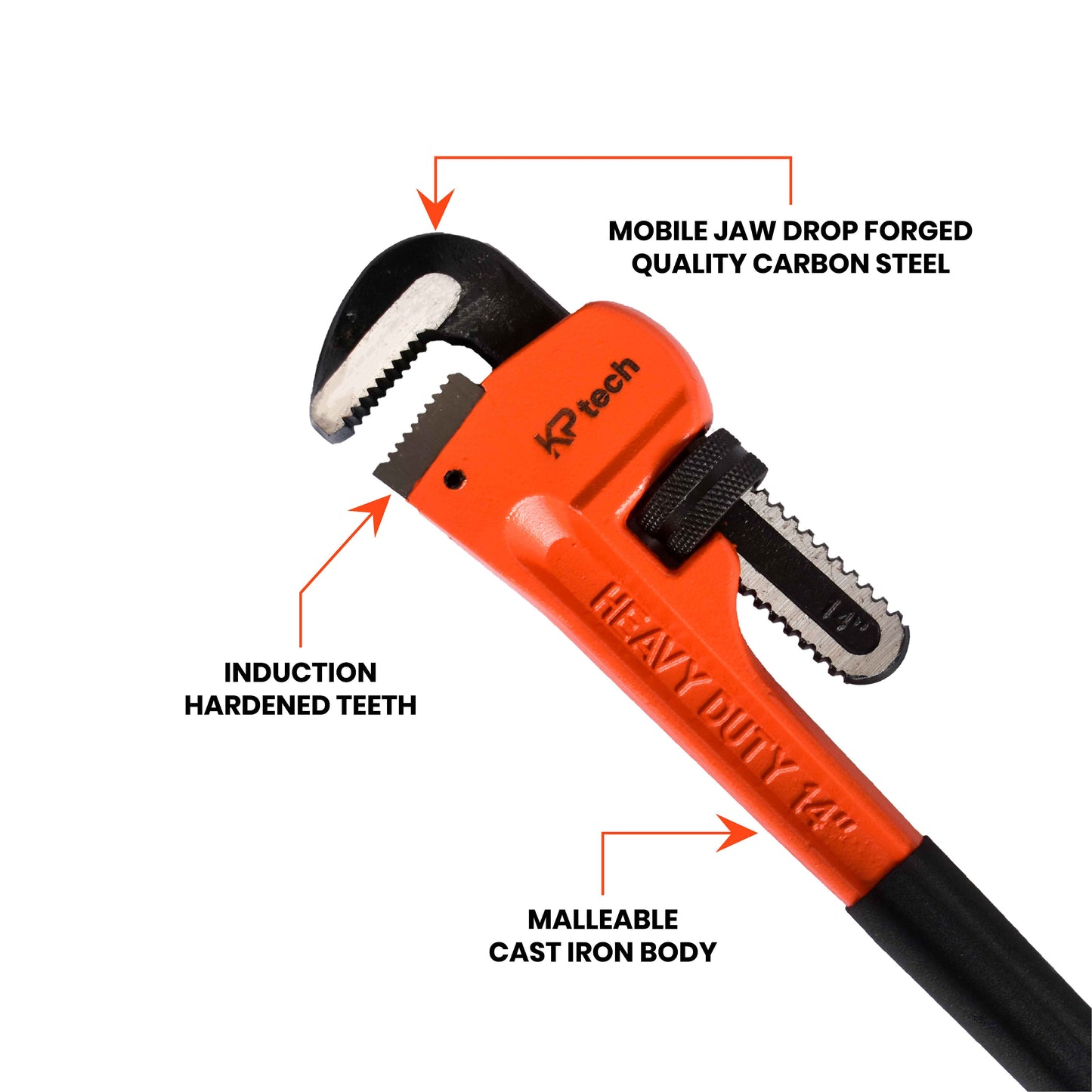 Heavy Duty Pipe Wrench | 14 Inch | HT-HPW1401