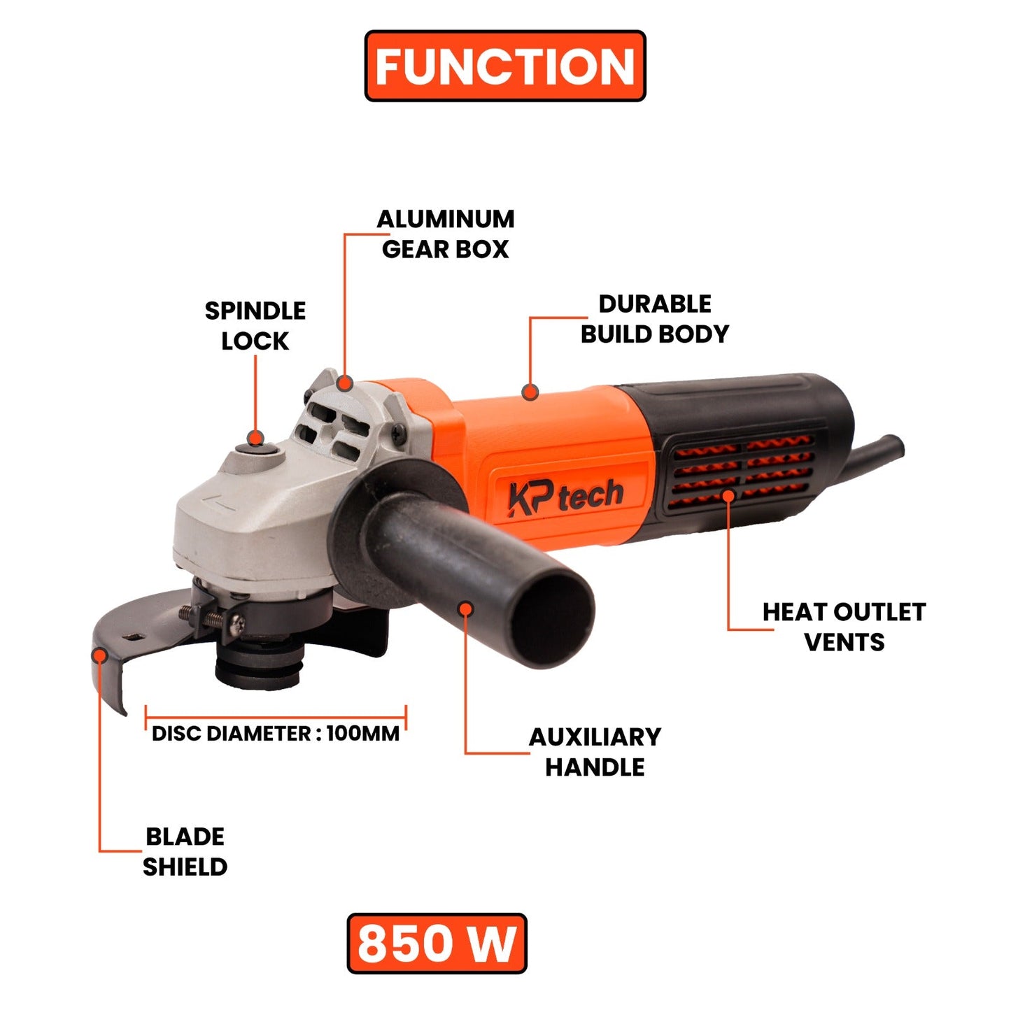 Angle Grinder 850W | 12000rpm