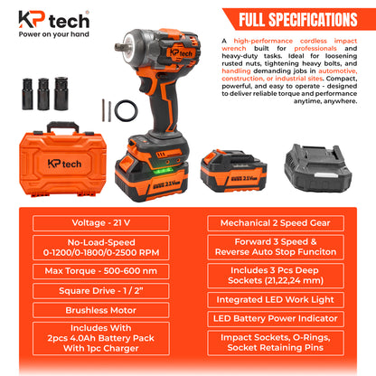 Cordless Impact Wrench BK-CIW2150-4AH