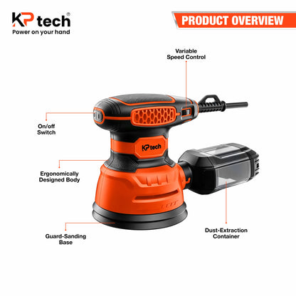 Orbital Sander 320W, 125mm | 5" BK-OS125