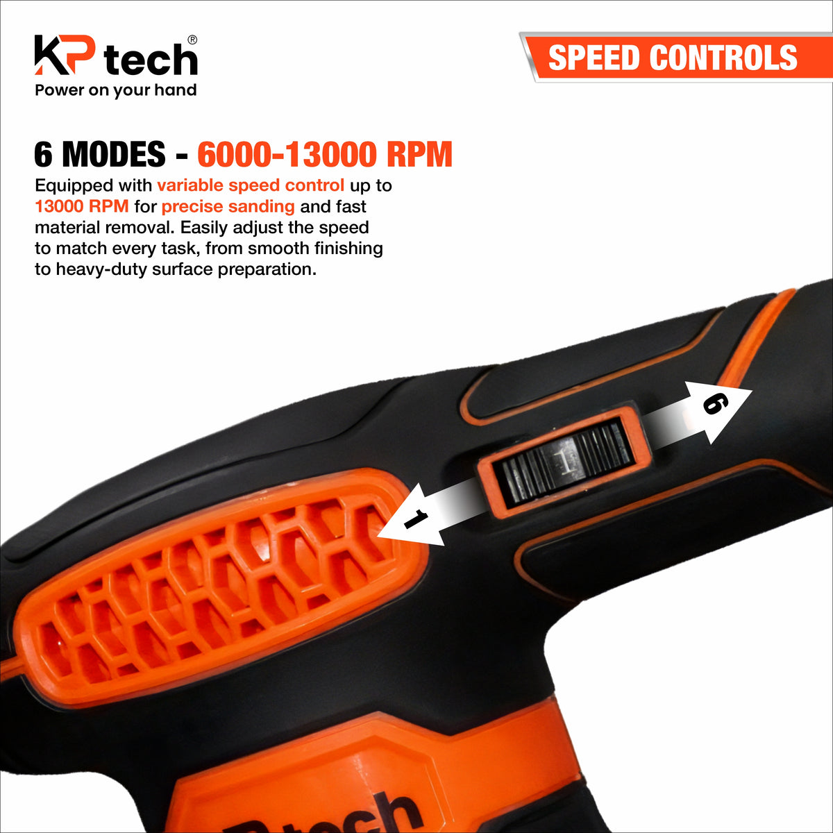 Orbital Sander 320W, 125mm | 5" BK-OS125