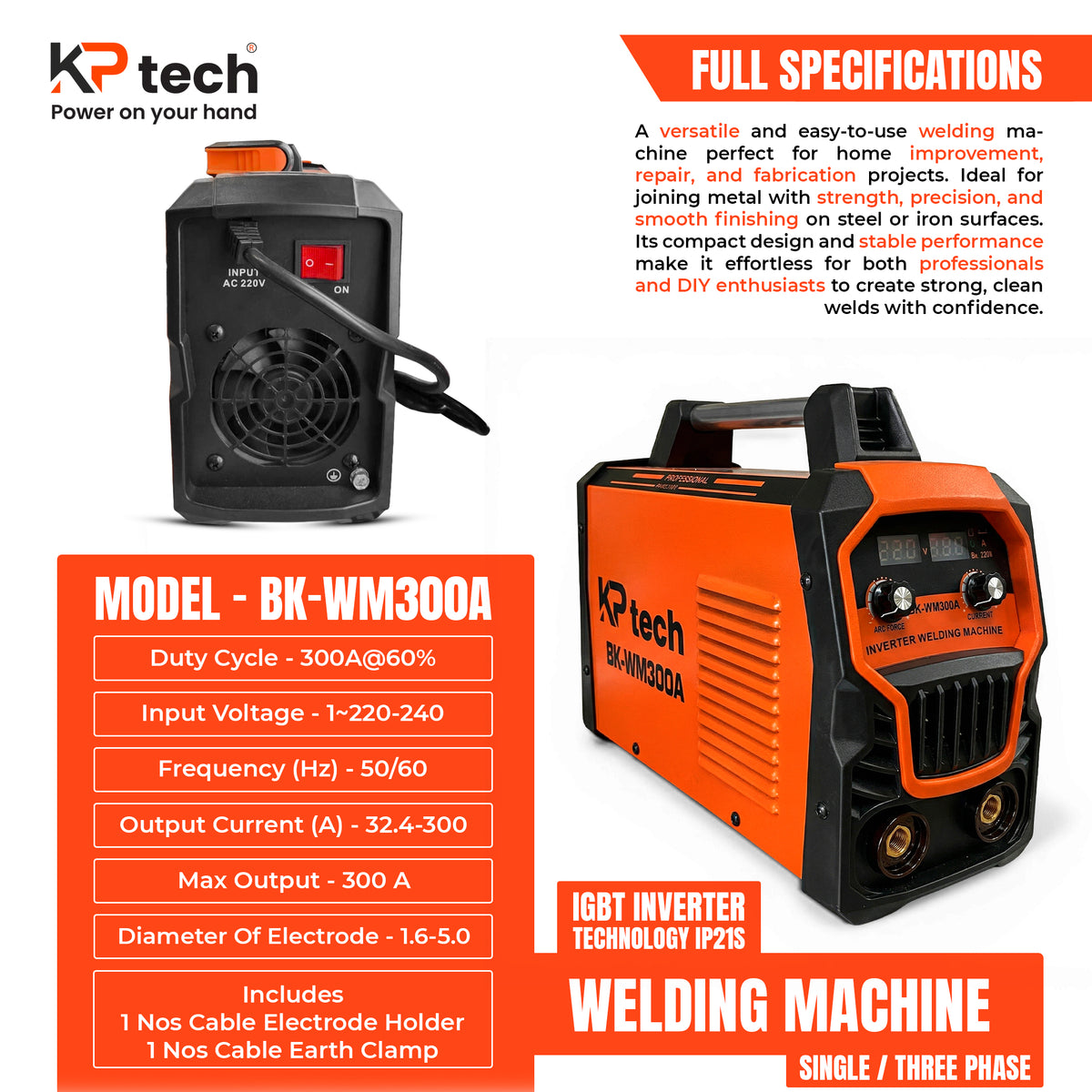 Welding Machine 300A | Single Phase | BK-WM300A