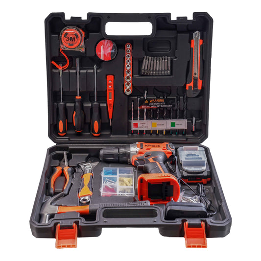 Tool Kit with 20V Cordless Impact Drill | 35 NM Torque