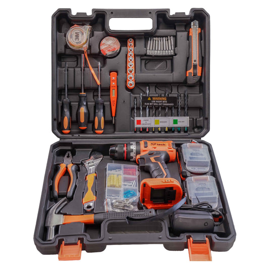 Tool Kit with 20V Cordless Impact Drill | 45 NM Torque