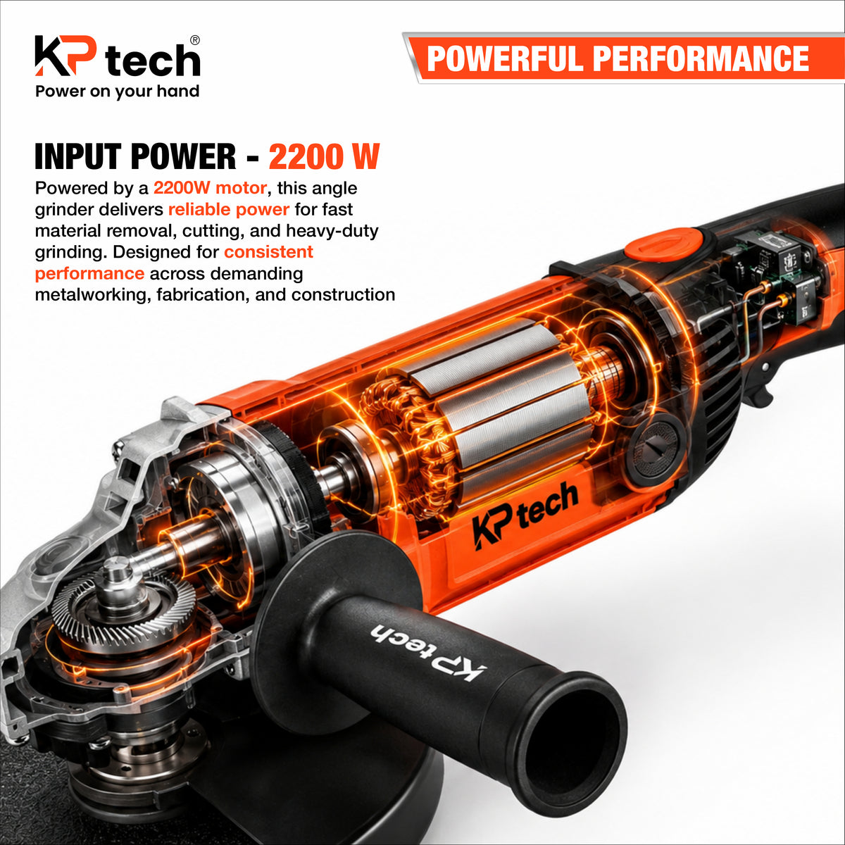 Angle Grinder 2200W, 180 mm | 7" BK-G22007