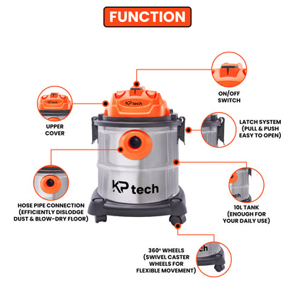 Vacuum Cleaner Wet & Dry 1200W | 20L