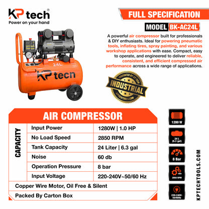 Air Compressor 24L | 1280W | BK-AC24L