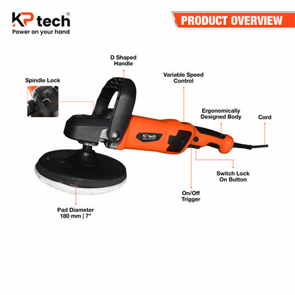 Angle Polisher 1400W | 180mm(7") | BK-CP1400