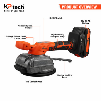 Cordless Tile Vibrator 21V 2.0Ah | 0-15000 VPM | BK-CTV3001