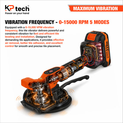 Cordless Tile Vibrator 21V 2.0Ah | 0-15000 VPM | BK-CTV3001
