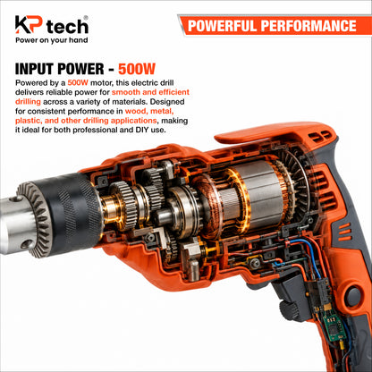 Electric Drill 500W | 10mm Chuck | BK-D1050