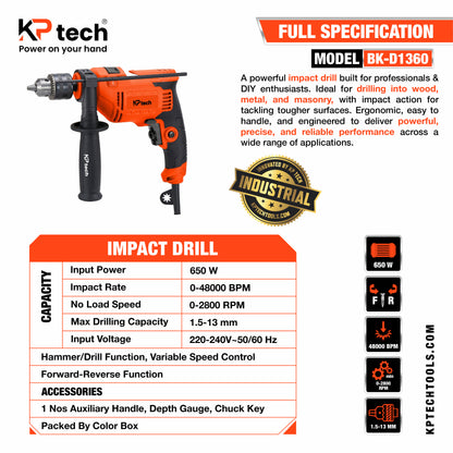 Impact Drill 650W | BK-D1360