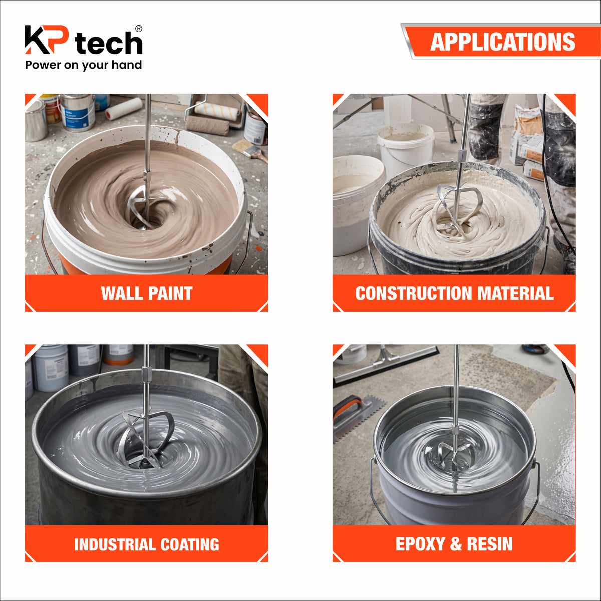 Paint Mixer 1200W | 0-900 RPM | BK-MX12001