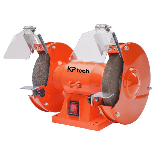 Best quality bench grinder of brand 'KP Tech' with heavy duty aluminium base and 1 set of eye shield